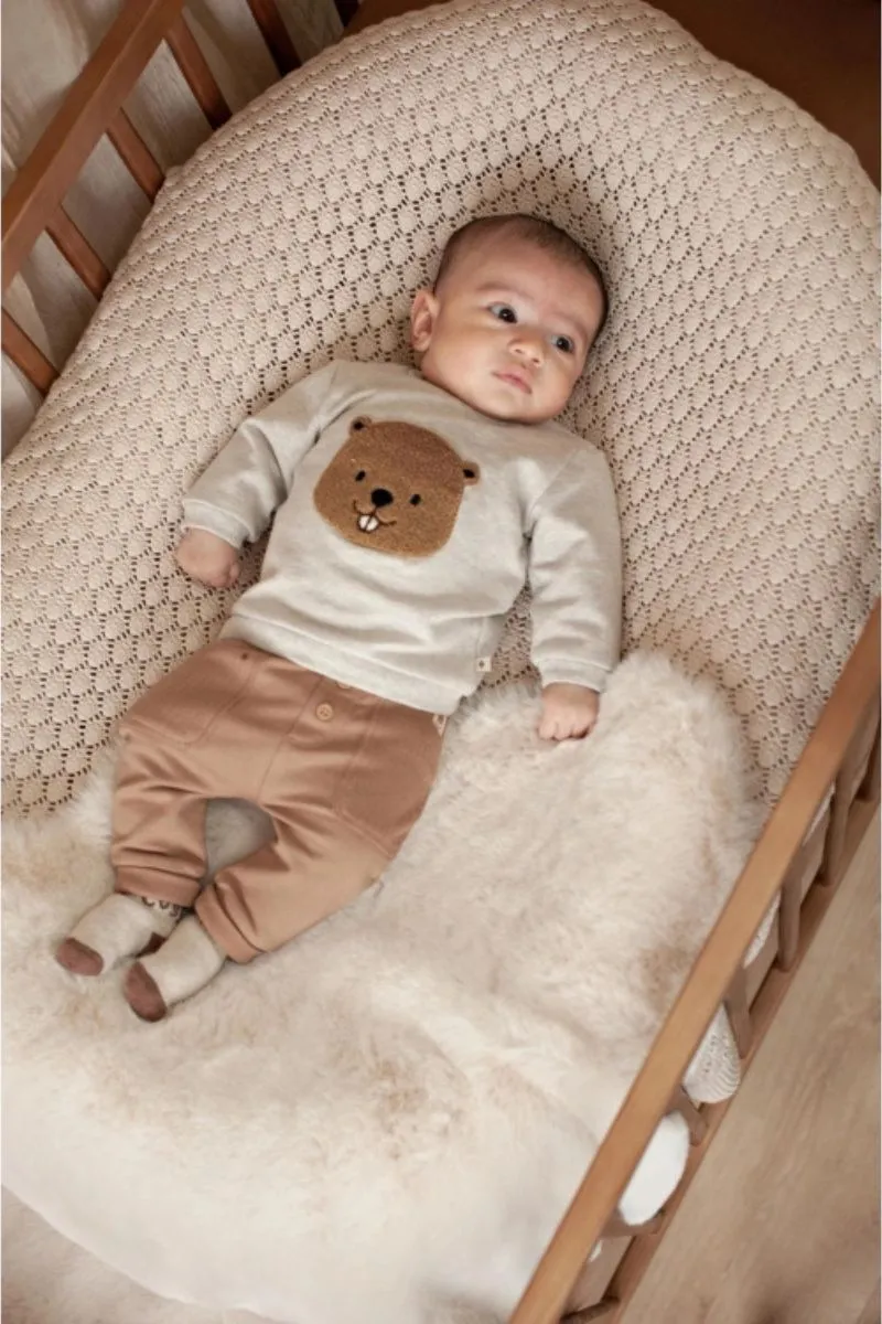 Feetje Sweater Tiny Timber Tales, grijs melange kindertrui
